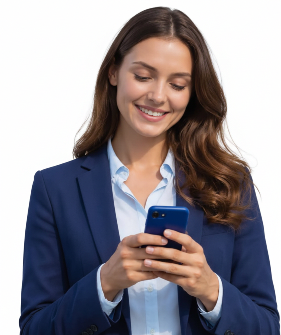 Mujer con teléfono